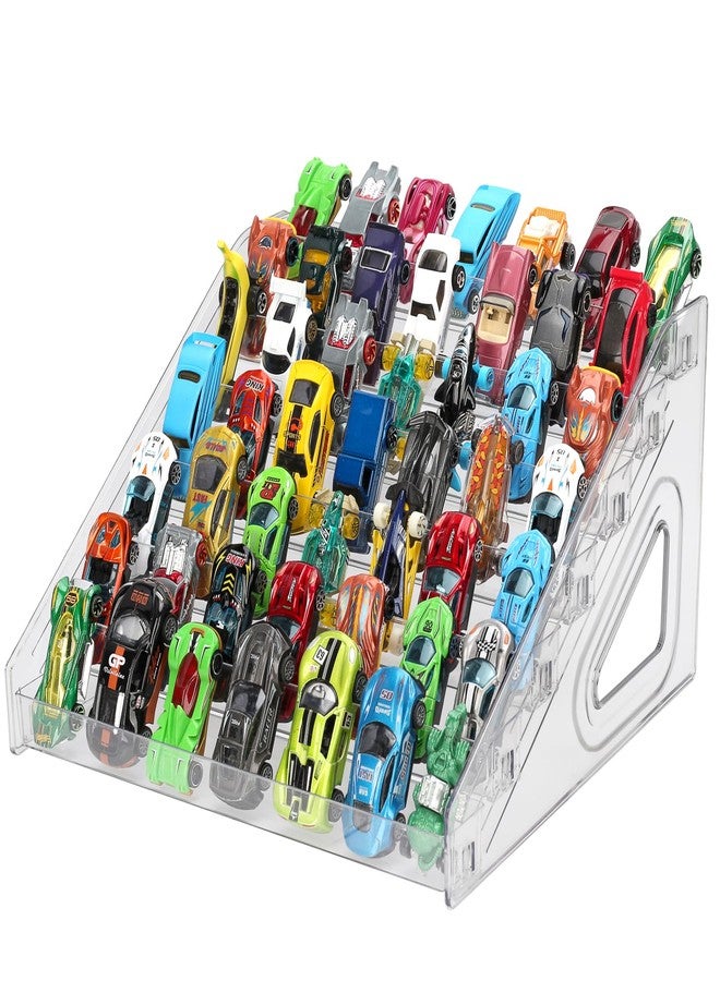 KISLANE 7-Layer Matchbox Car Display Case - Transparent Acrylic, Holds 63 Cars, Ideal for Collecting and Organizing 1:64 Scale Toy Cars (Transparent) - Image 1